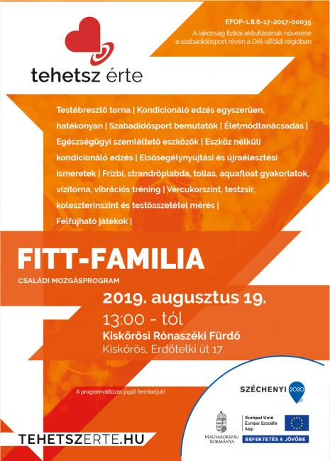 2019. augusztus 19. - Fitt-Família - Kiskőrös - Kiskőrösi Rónaszéki Fürdő