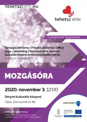 2020. november 3. - Mozgásóra - Üllés - Déryné Kulturális Központ 2020. november 3. - Mozgásóra - Üllés - Déryné Kulturális Központ